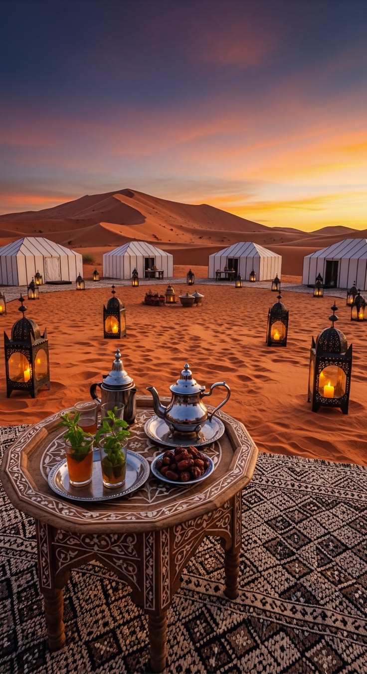 Luxury desert camp in Zagora offering tailor-made Sahara desert tours in Morocco
