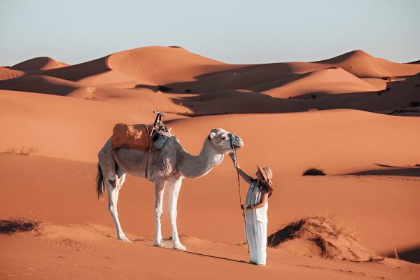 Private desert tour from Ouarzazate to the Sahara desert with camel trekking and luxury camp in Morocco