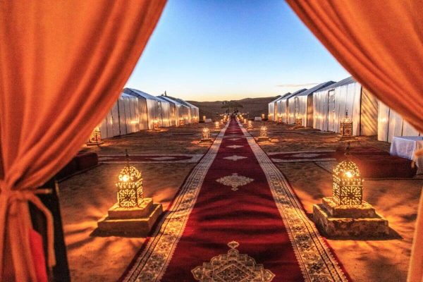 Luxury desert camp in Zagora Morocco for an overnight Sahara stay